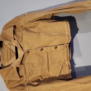 Tan Corduroy Cropped Jacket Size XL